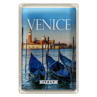 Blechschild Reise 20x30cm Venice Italy Italien Retro