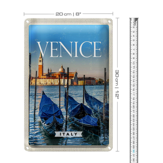 Blechschild Reise 20x30cm Venice Italy Italien Retro