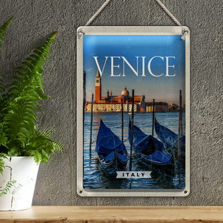 Blechschild Reise 20x30cm Venice Italy Italien Retro