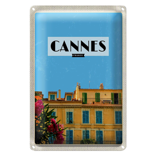 Blechschild Reise 20x30cm Cannes France Frankreich Tourismus