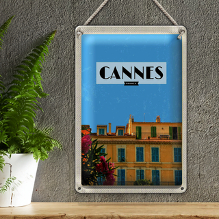 Blechschild Reise 20x30cm Cannes France Frankreich Tourismus