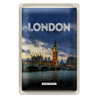 Blechschild Reise 20x30cm London United Kingdom
