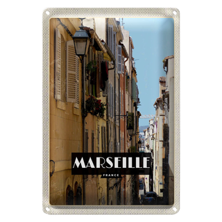 Blechschild Reise 20x30cm Marseille France Altstadt