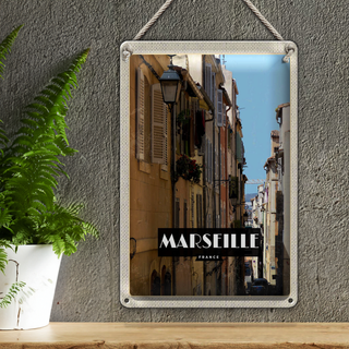 Blechschild Reise 20x30cm Marseille France Altstadt