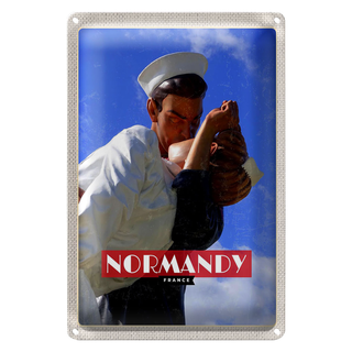 Blechschild Reise 20x30cm Normandy France Mémorial de Caen