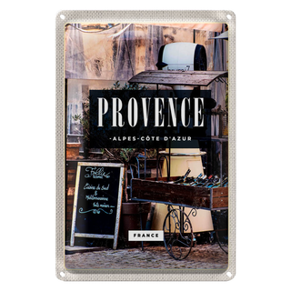 Blechschild Reise 20x30cm Provende alpes cote d´azur France