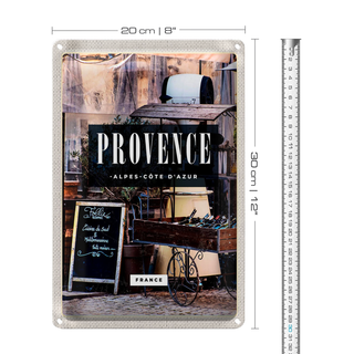 Blechschild Reise 20x30cm Provende alpes cote d´azur France