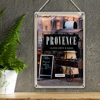 Blechschild Reise 20x30cm Provende alpes cote d´azur France