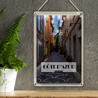 Blechschild Reise 20x30cm cote d'azur Mittelmeerküste