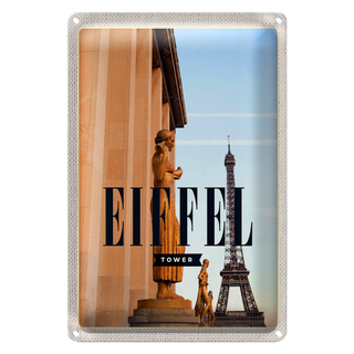Blechschild Reise 20x30cm Eiffel Tower Skulpturen