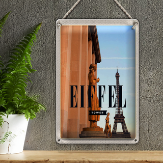 Blechschild Reise 20x30cm Eiffel Tower Skulpturen