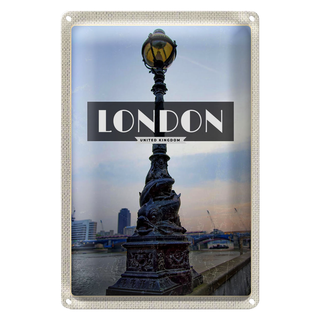 Blechschild Reise 20x30cm London United Kingdom Retro Poster