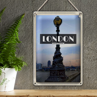 Blechschild Reise 20x30cm London United Kingdom Retro Poster