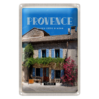 Blechschild Reise 20x30cm Provence alpes-cote d´azur Altstadt