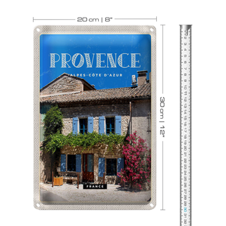 Blechschild Reise 20x30cm Provence alpes-cote d´azur Altstadt