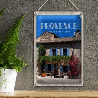 Blechschild Reise 20x30cm Provence alpes-cote d´azur Altstadt