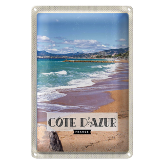 Blechschild Reise 20x30cm cote d'azur Frankreich Reiseziel