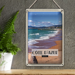 Blechschild Reise 20x30cm cote d'azur Frankreich Reiseziel