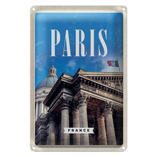 Blechschild Reise 20x30cm Paris France Grand palais Frankreich