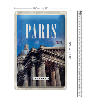 Blechschild Reise 20x30cm Paris France Grand palais Frankreich