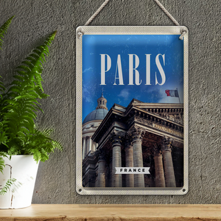 Blechschild Reise 20x30cm Paris France Grand palais Frankreich