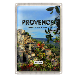 Blechschild Reise 20x30cm provence France Panorama Bild