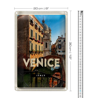Blechschild Reise 20x30cm Venice Iraly Architektur
