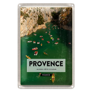 Blechschild Reise 20x30cm Provence cote d'azur France