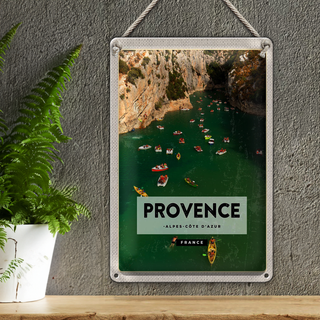 Blechschild Reise 20x30cm Provence cote d'azur France