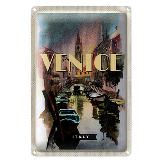 Blechschild Reise 20x30cm Venice Italy malerisches Bild