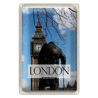Blechschild Reise 20x30cm London UK Big Ben Reiseziel