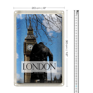 Blechschild Reise 20x30cm London UK Big Ben Reiseziel