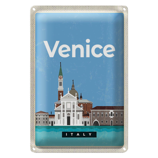 Blechschild Reise 20x30cm Venice Italy Ansicht Bild