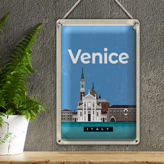 Blechschild Reise 20x30cm Venice Italy Ansicht Bild