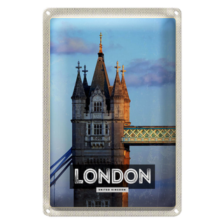 Blechschild Reise 20x30cm London UK Architektur Reiseziel