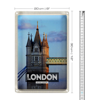 Blechschild Reise 20x30cm London UK Architektur Reiseziel