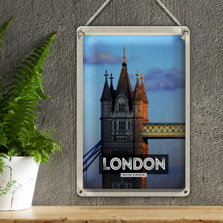 Blechschild Reise 20x30cm London UK Architektur Reiseziel