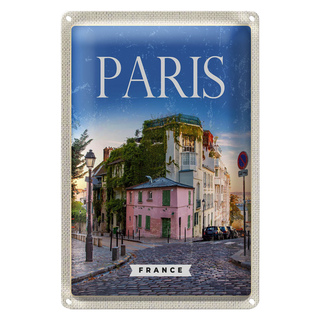 Blechschild Reise 20x30cm Paris France Architektur Urlaub