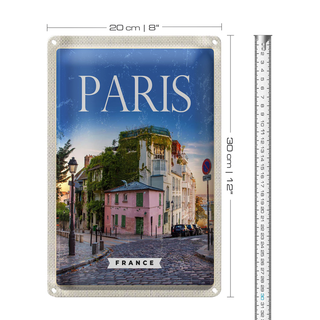 Blechschild Reise 20x30cm Paris France Architektur Urlaub