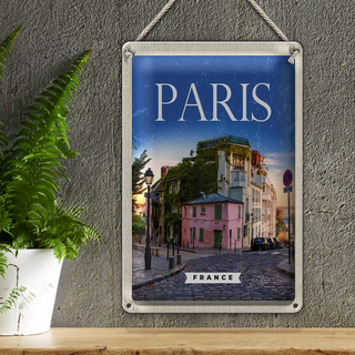 Blechschild Reise 20x30cm Paris France Architektur Urlaub