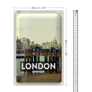 Blechschild Reise 20x30cm London Architektur