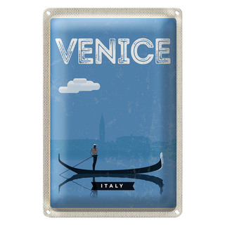 Blechschild Reise 20x30cm Venice Venedig malerisches Bild
