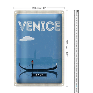 Blechschild Reise 20x30cm Venice Venedig malerisches Bild
