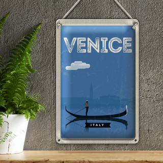 Blechschild Reise 20x30cm Venice Venedig malerisches Bild