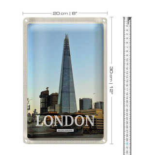 Blechschild Reise 20x30cm London Stadt United Kingdom