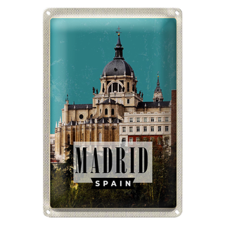 Blechschild Reise 20x30cm Madrid Spanien Urlaubsort