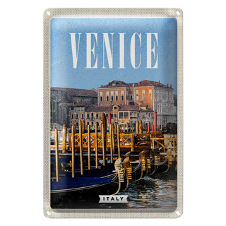 Blechschild Reise 20x30cm Venice Italy Venedig Italien Retro