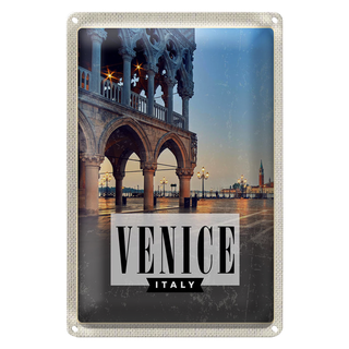 Blechschild Reise 20x30cm Venice Venedig Panorama Poster