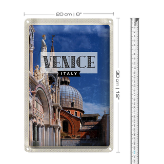 Blechschild Reise 20x30cm Venice Italien Architektur