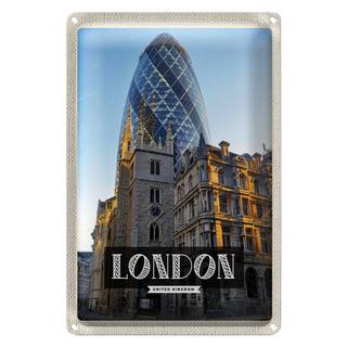 Blechschild Reise 20x30cm London United Kingdom Architektur